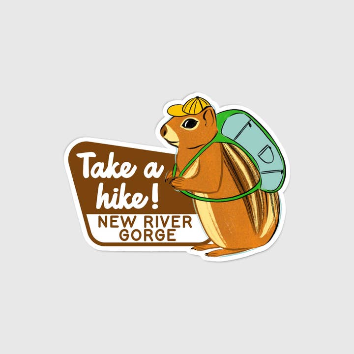 Natalie V. Mason - Wholesale Sticker - Sticker - Chipmunk ("Take a Hike!" w/ customizable town)8
