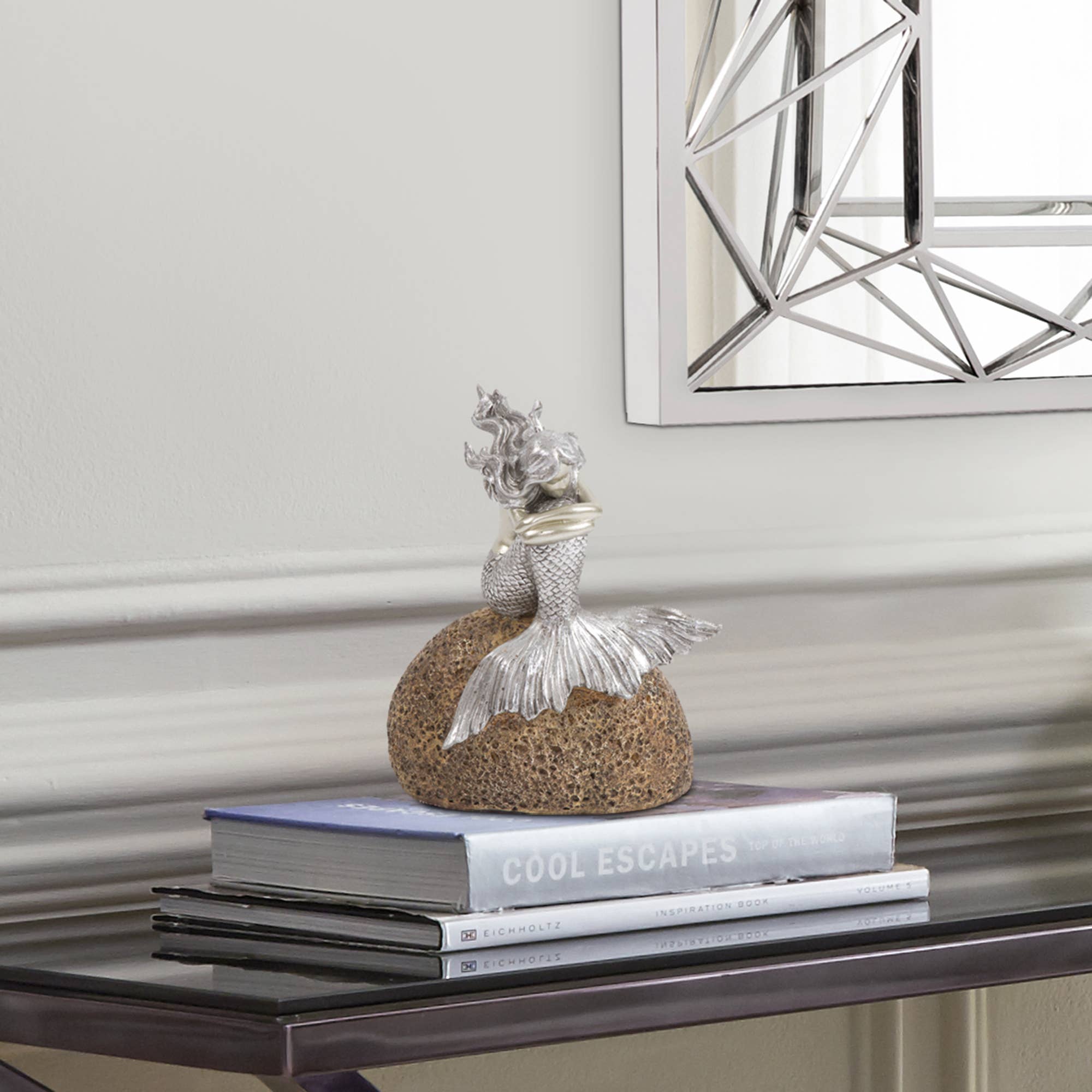 Howard Elliott on Faire - Wholesale Decorative Figurine - Mermaid on Rock Statue0