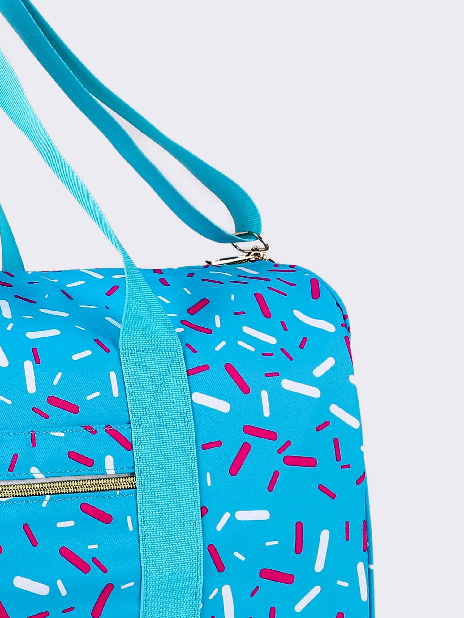 sassy kids palace – Engroshandel Weekendtaske – Børn – Blå Iscreme Dryp Mønster Lærred Duffle Taske1