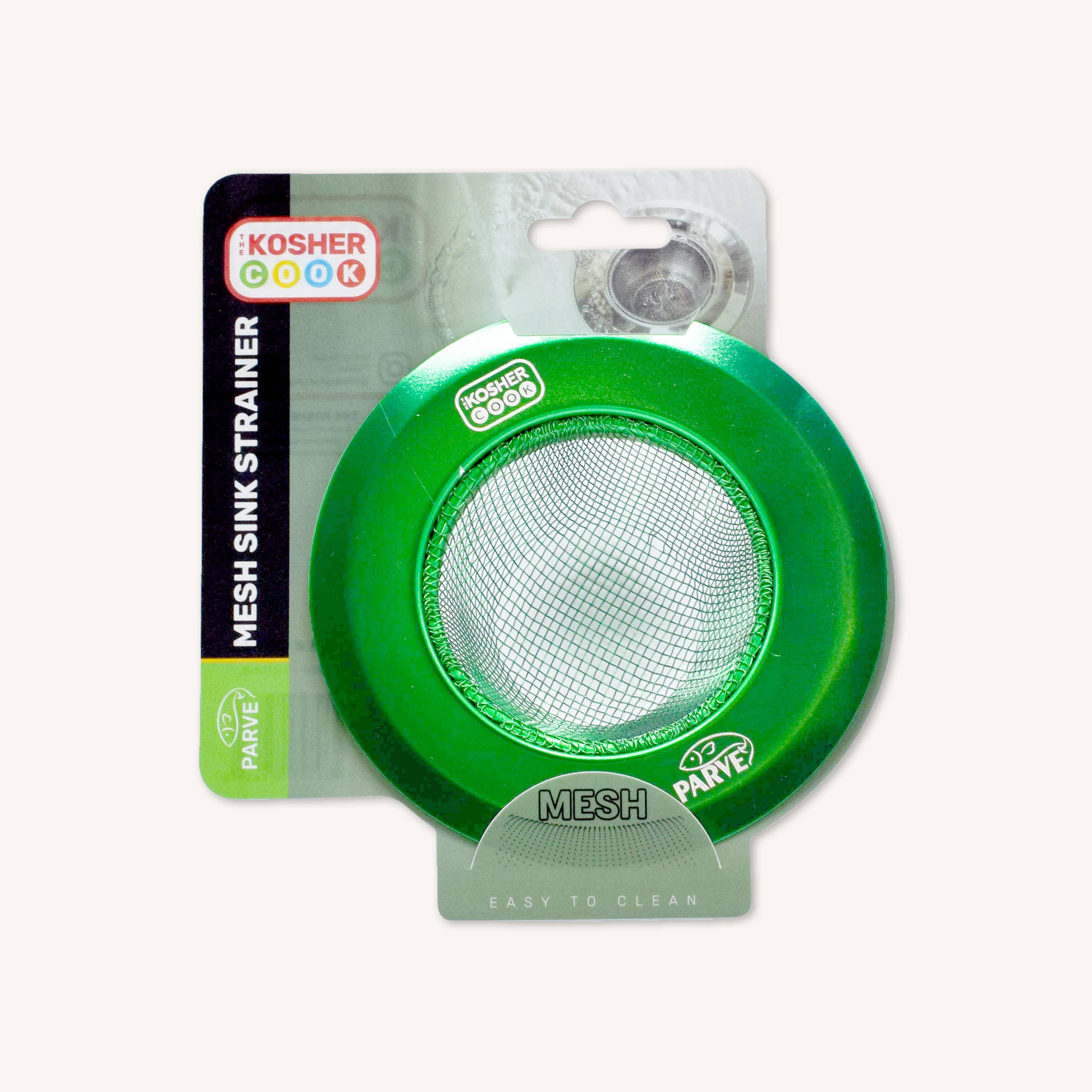 Ner Mitzvah - Wholesale Sink Strainer/Stopper - Mesh Sink Strainer - Green/Parve