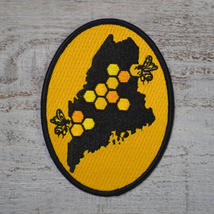 Think Greene – wholesale Patch – Bee Maine Embroidered Patch0