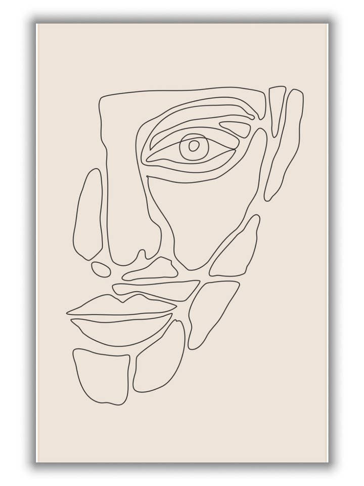 Linee facciali astratte #1 per la vendita all'ingrosso da parte di Stanley Print House