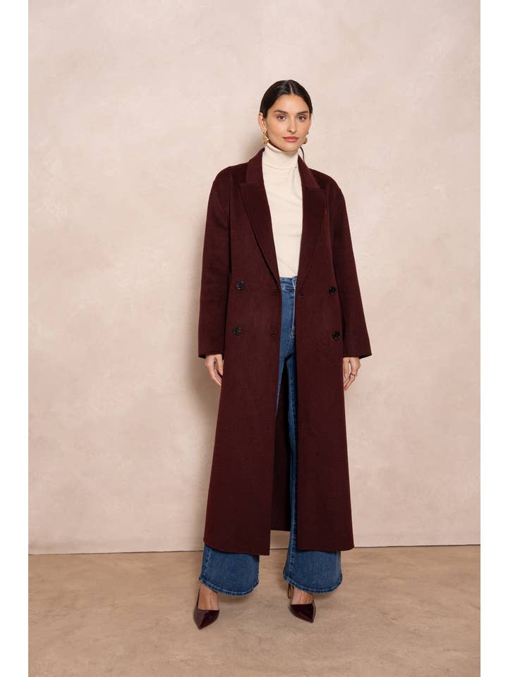 Attentif Paris - Wholesale Coat - Women's - Extra-long oversized hand-sewn wool blend coat49