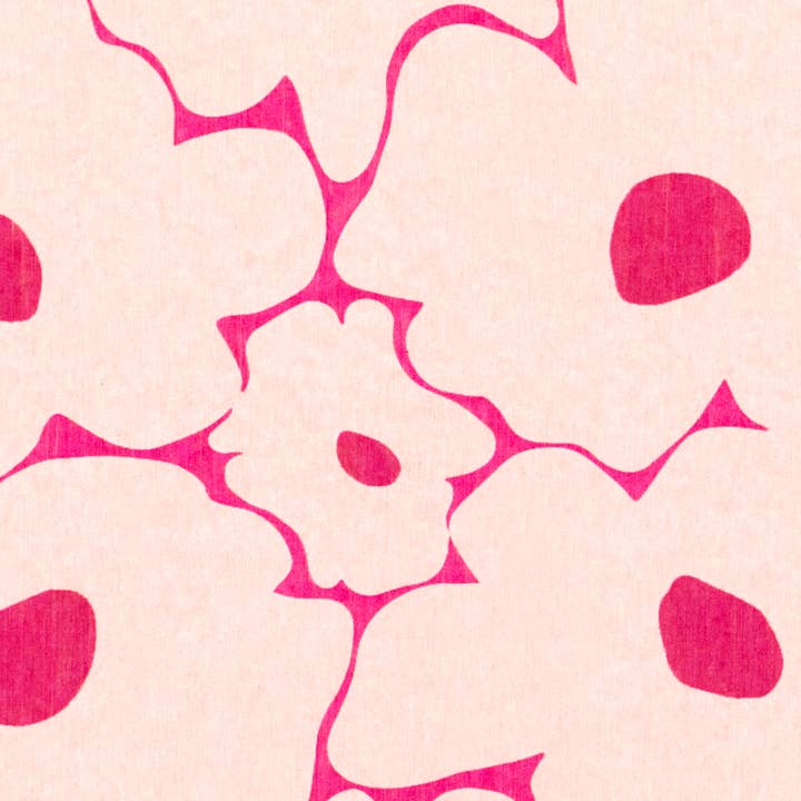 Artsy Mats - Wholesale Bath Mat - Pink Flowers Pink Stone Bath Mat