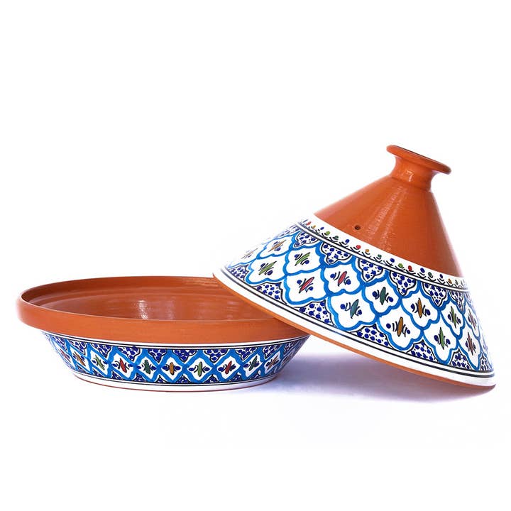 Kamsah – wholesale Cooking pot – Bohemian Supreme Turquoise Large Tagine Pot