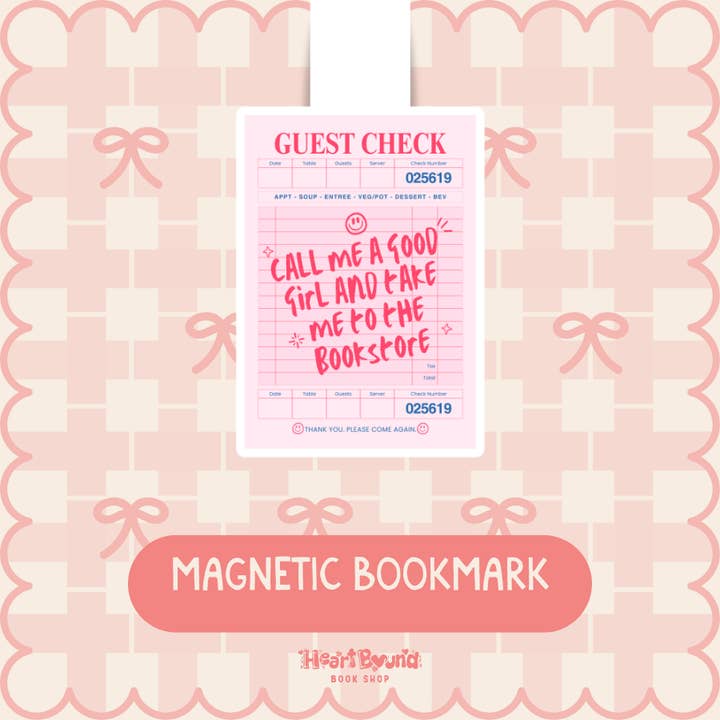 Guest Check, Good Girl - Magnetic Bookmark for wholesale by Heartbound Book Shop