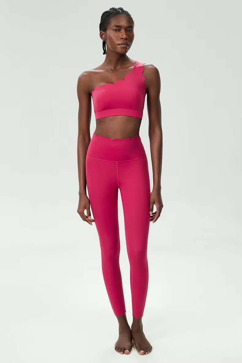 Belsize Activewear - Wholesale Activewear Set - Women's - Scallop Activewear Set Pilates, Yoga & Gym Outfit13