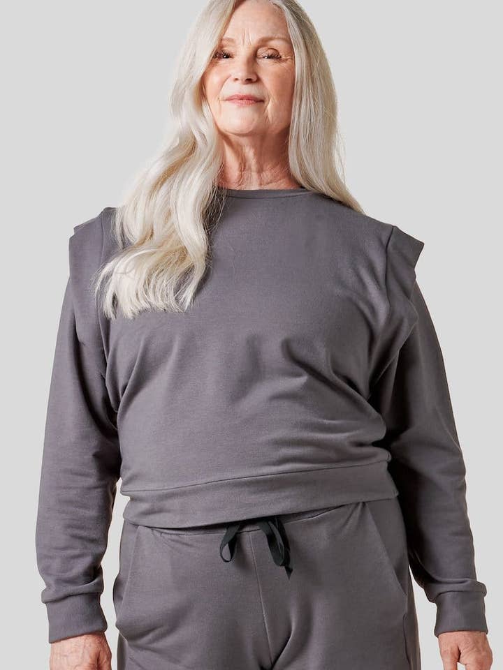 Moletom de manga curta em grafite por atacado de DAUB