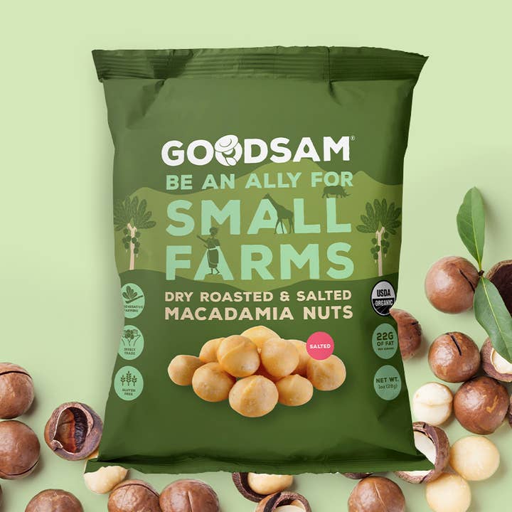 GoodSAM Foods - Vente Noix - Noix de macadamia biologiques salées, 1 oz0