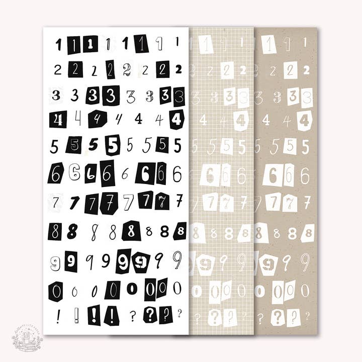 Essentials - pegatinas con números de revista (EJ 16 17 18) para venta al por mayor de Hello Petite Paper