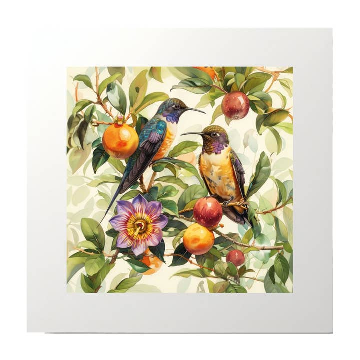 Bird Passion Fruit Art Print for wholesale by Artificial Ink