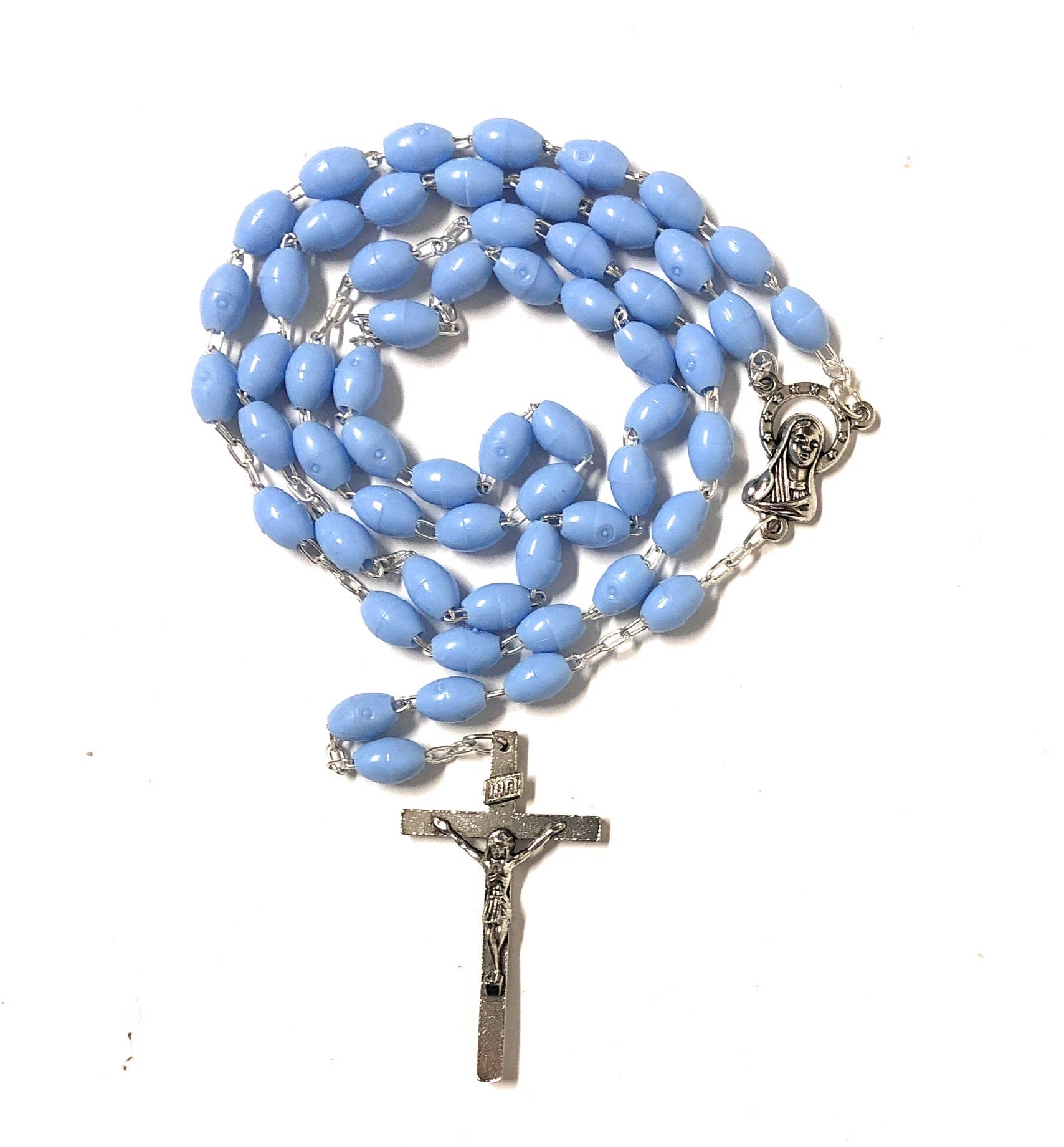 Costa Articoli Religiosi - Wholesale Prayer Beads Necklace - Celestial plastic rosary mm. 8x6