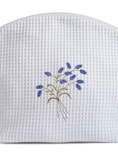 Cosmetic Bag (Large), Lavender Spray (Blue) for wholesale by Jacaranda Living