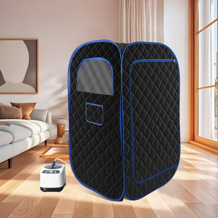 Black Blue Portable Steam Sauna 3L Steamer Remote Control for wholesale on Faire
