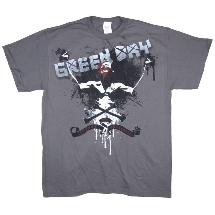 Rockabilia - Wholesale Screen Printed T-Shirt - Unisex - Green Day Middle Finger Tour 2011 T-shirt