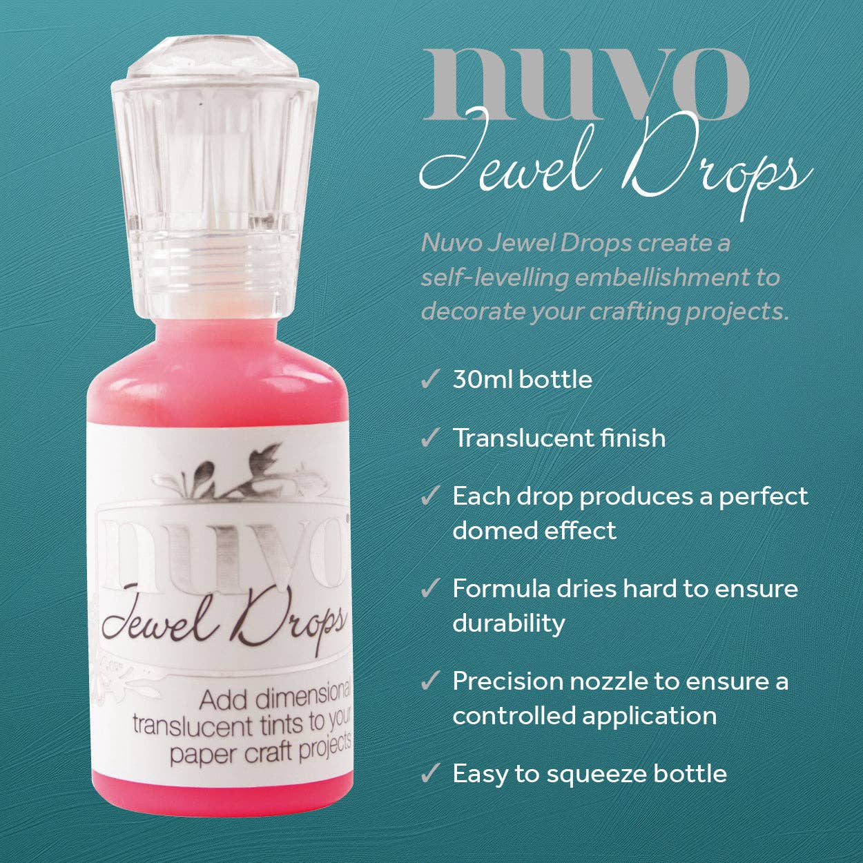 Tonic Studios - Wholesale Craft Supplies - Nuvo Jewel Drops – 6-Colour Bundle (Watermelon Wonder, Honeysuckle, Aqua Plains, Orange Marmalade, Key Lime, Sea Breeze)8