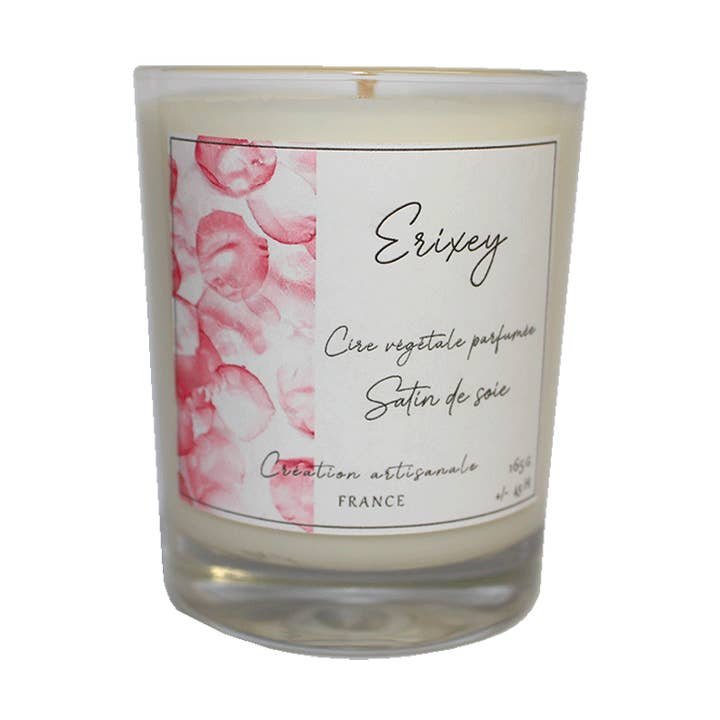 Bougie parfumée " Satin de soie " pour la vente par ERIXEY