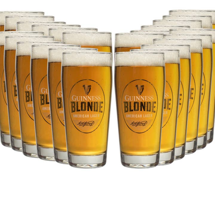Blonde 16oz Pint Glass - 24 Pack for wholesale by James Trading Group INC