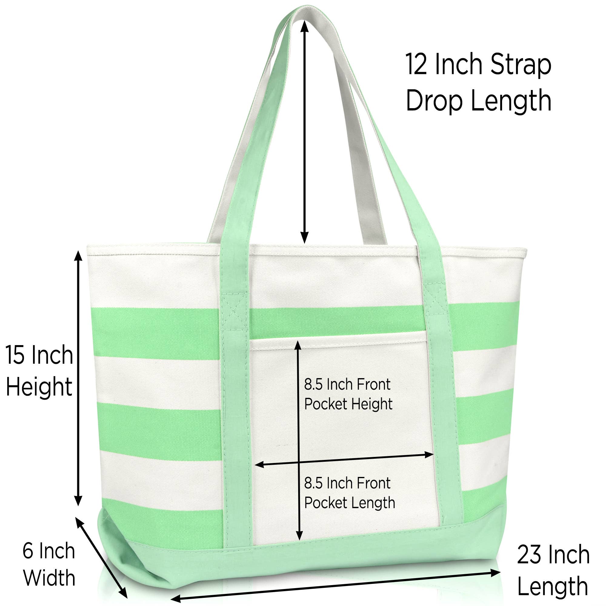 Dalix - Wholesale Tote bag – Women's - Dalix 23" Premium Striped Tote Bag9