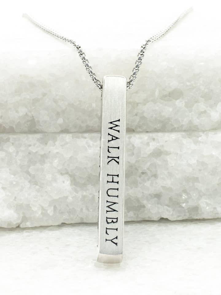 Justice Stainless Bar Necklace for wholesale by Starfish Project, Inc