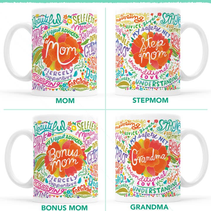 Kathy Weller Art+Ideas - Wholesale Coffee Mug - Mom Floral-Themed Mug17