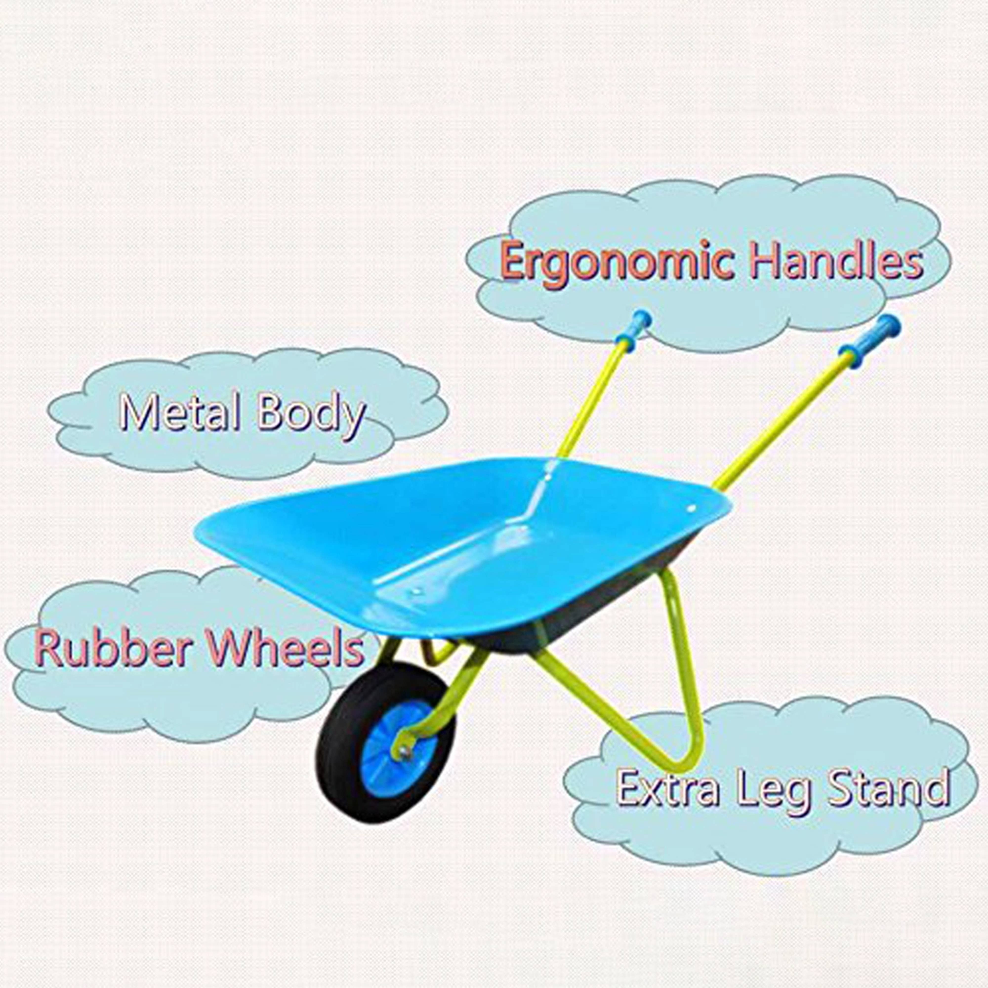 G & F Products - Wholesale Toy set – Kids - Kids Metal Wheelbarrow Durable, Easy-to-Assembly Toy For Fun1