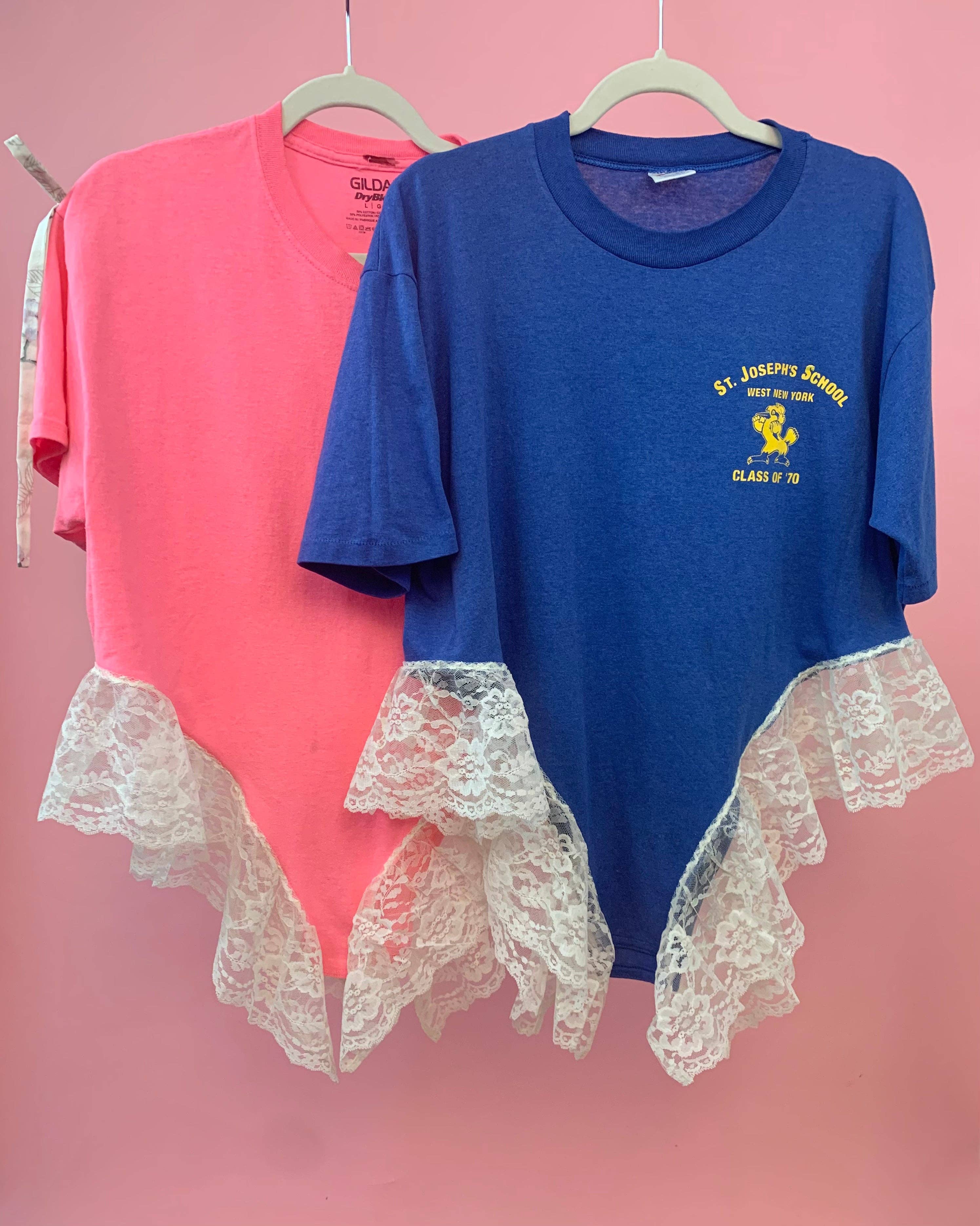 Shop Journal Vintage - Wholesale T-Shirt - Women's - Upcyled negligee lace tee3