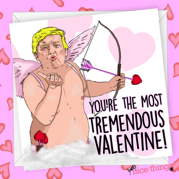 Donald Trump Cupid Alla hjärtans dag kort | Roliga Alla hjärtans dag Ca för wholesale av NotNiceThings