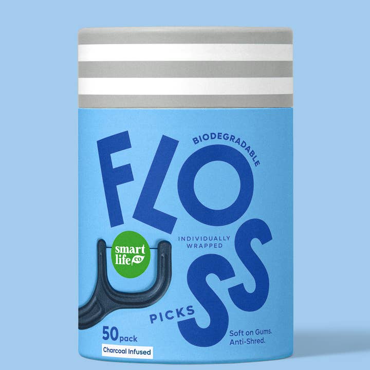 SmartLifEco - Wholesale Floss - Individually Wrapped Floss Picks | 50 Pack
