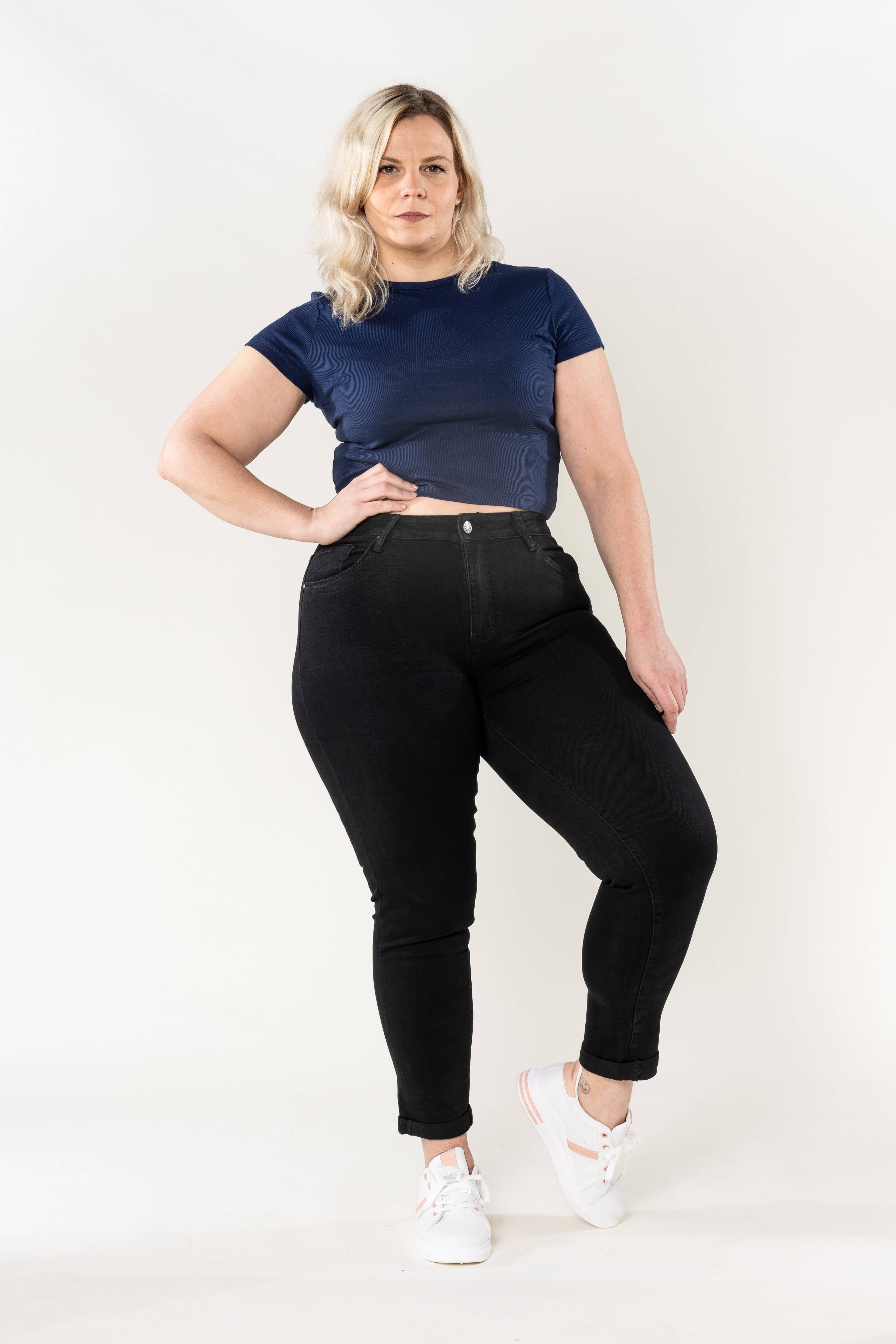 Nina Carter - Venta al por mayor Vaqueros - Mujer - Jeans ajustados elásticos de talla grande Nina Carter P102GT13