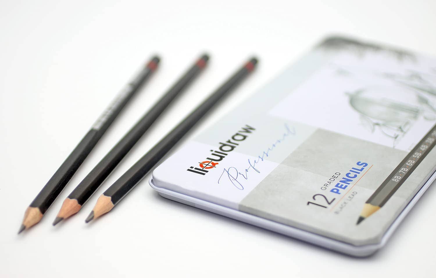 Liquidraw – wholesale Pencil – Liquidraw Drawing Pencils Set of 12, Graded Pencils For Artists, Sketching, Art, Sketch (8B-2H) Graphite Hard & Soft Pencil Set3