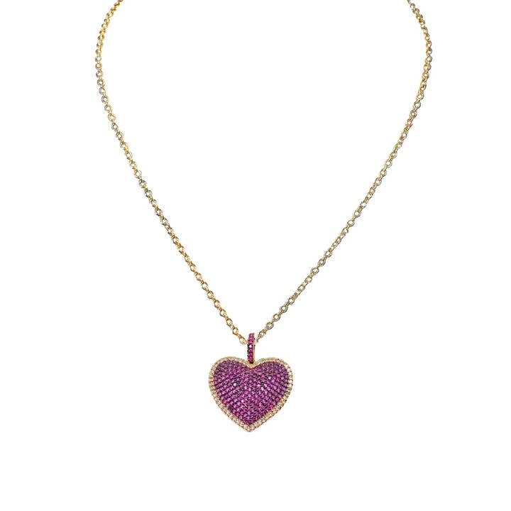 Lila Diamond Heart Necklace for wholesale by Love, Lisa