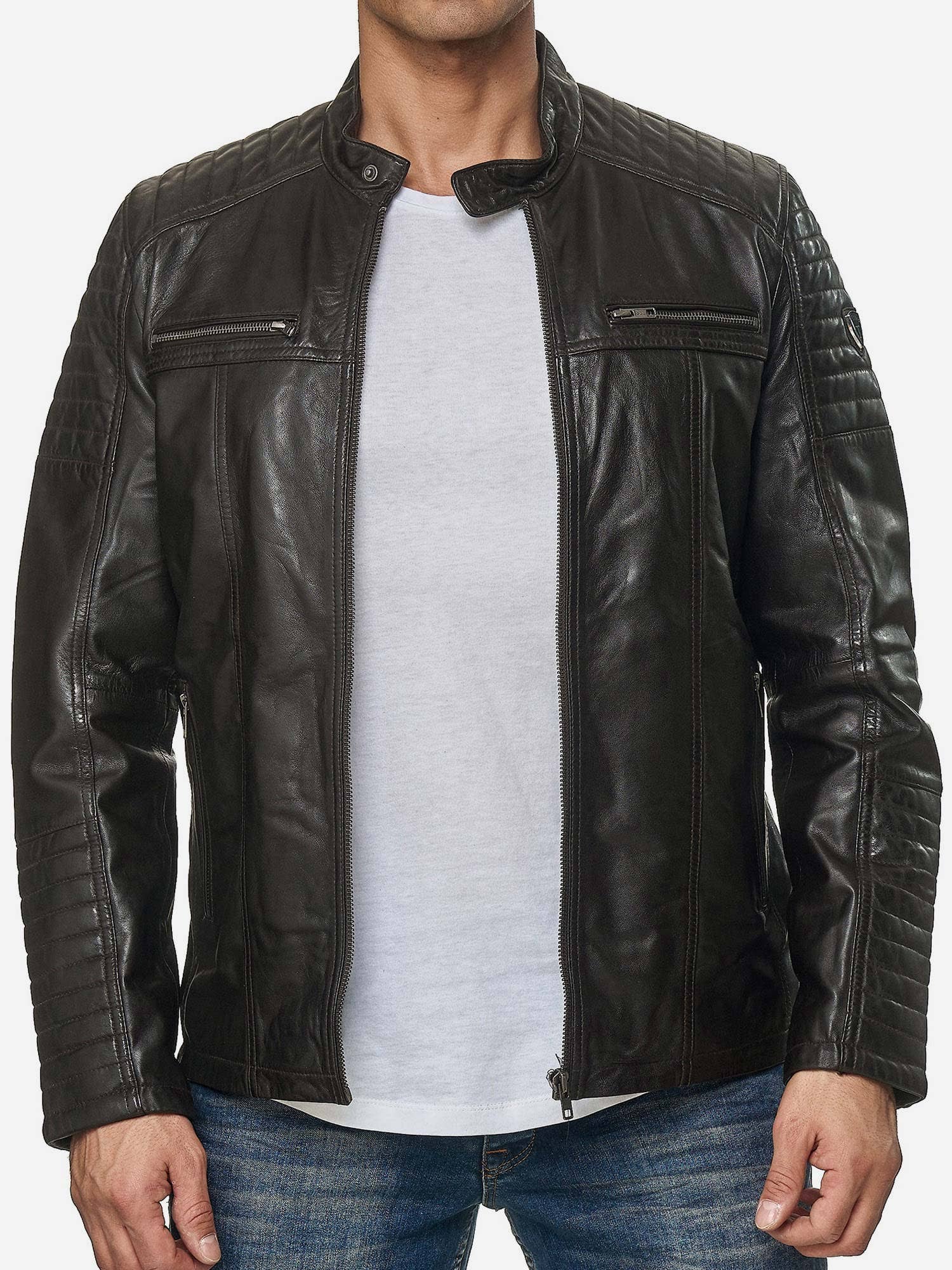 Tazzio – Großhandel Lederjacke – Herren – Tazzio Herren Jacke Lederjacke Biker Echtleder 197098