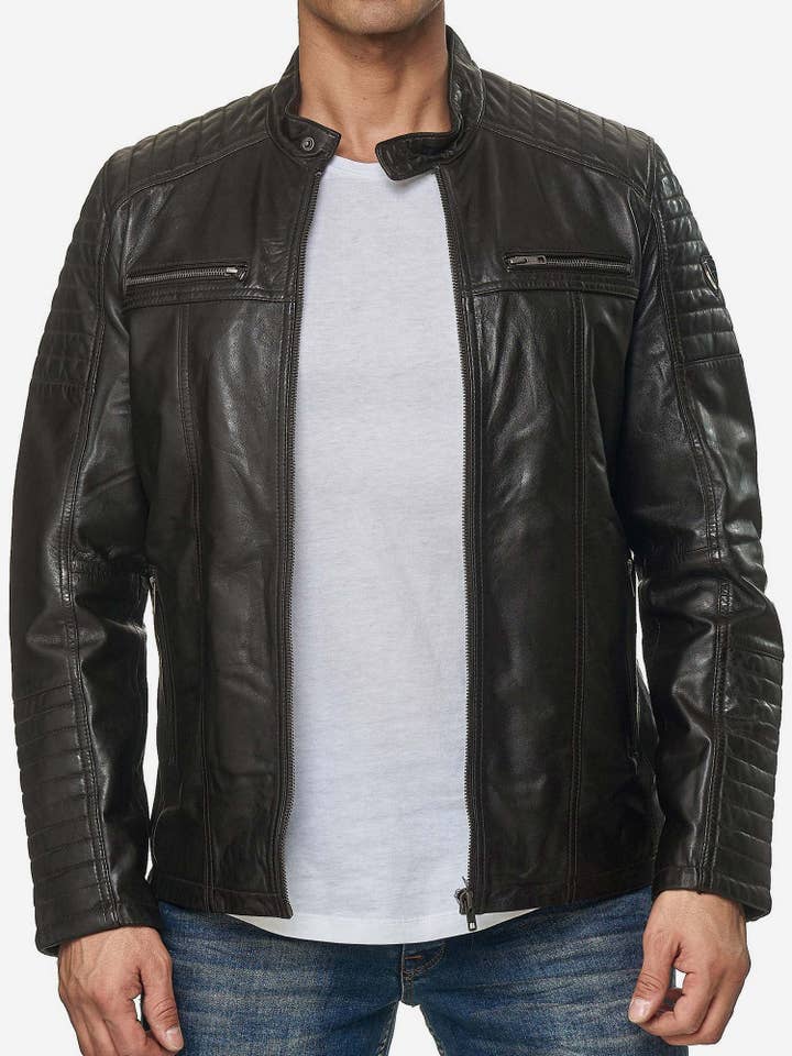 Tazzio – Großhandel Lederjacke – Herren – Tazzio Herren Jacke Lederjacke Biker Echtleder 197098