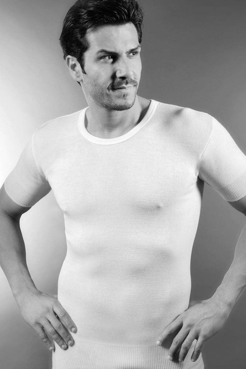 white Vesuvio Half Sleeve - 80% virgin wool and 20% heavy tubular polypropylene for wholesale on Faire0