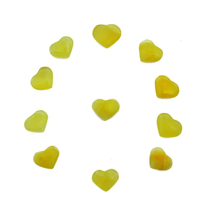Kaia & Crystals - Wholesale Spiritual Stone/Crystal - Lemon Calcite Heart (25mm - 40mm)