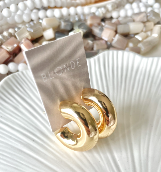 bungalowBlonde Jewelry - Vente Créoles - Créoles au bord de la piscine : en or 18 carats1