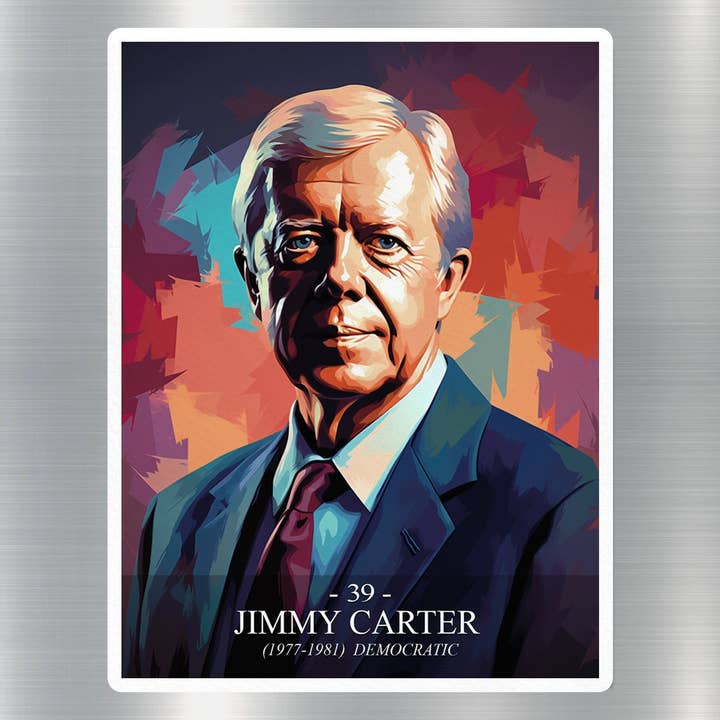 Jimmy Carter US President Sticker for wholesale by GraffMerch.com