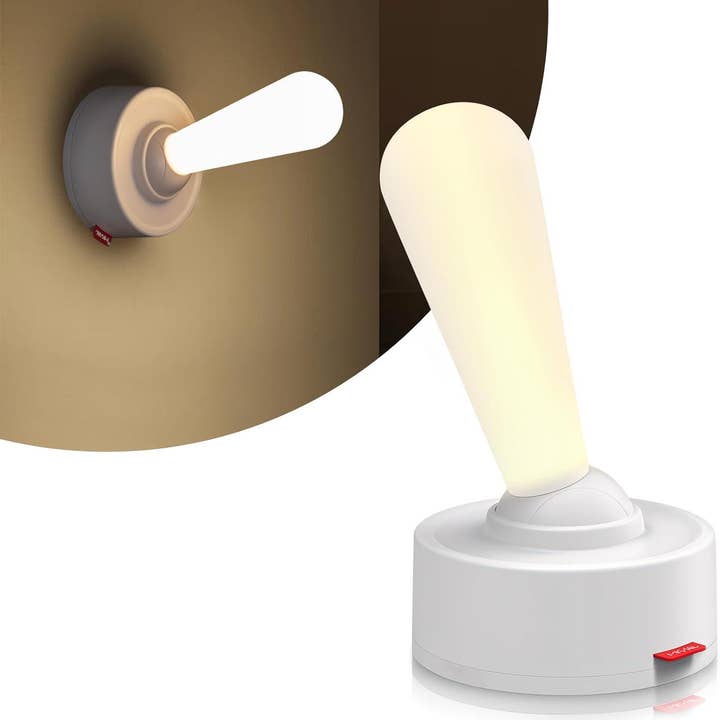 VIGOR – wholesale Nattlampa – USB-uppladdningsbar nattlampa, idealisk för sovrum och badrum, bärbar joystickstyrd nattlampa med innovativ intelligent nattbelysning, sladdlös skrivbordslampa (10-pack)