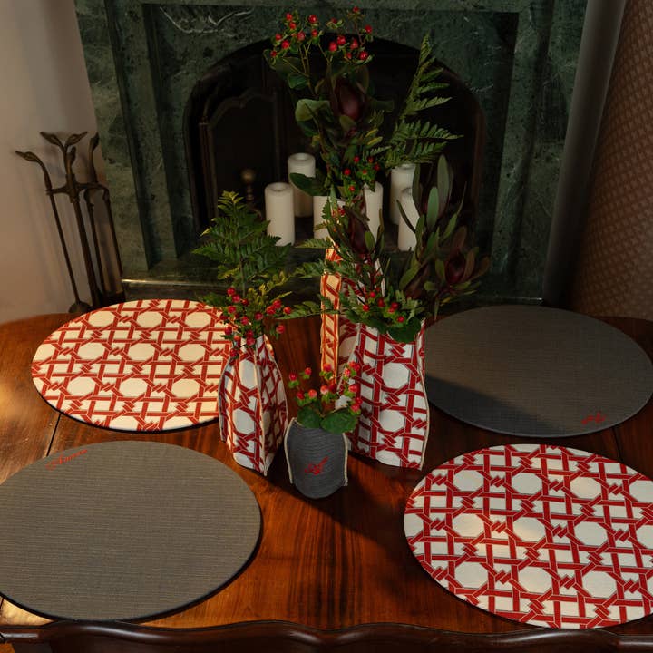 Maria Vittoria Atelier - Wholesale Placemat - Red woven underplate1