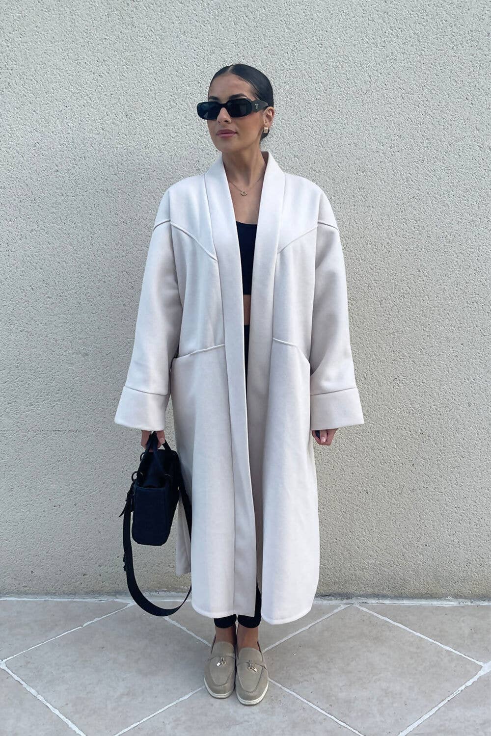 J5FASHION - Vendita all'ingrosso Cappotto - Donna - Cappotto oversized premium effetto lana stile boyfriend3