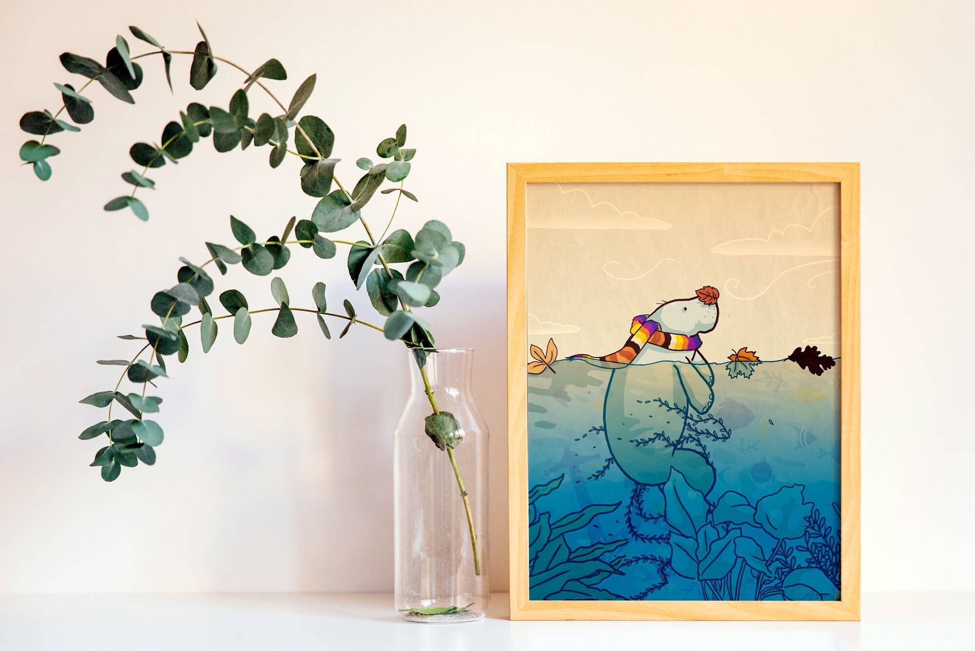 Tostoini - Wholesale Poster - Lamentino The Manatee In Fall A3 Poster - Autumn Winter2