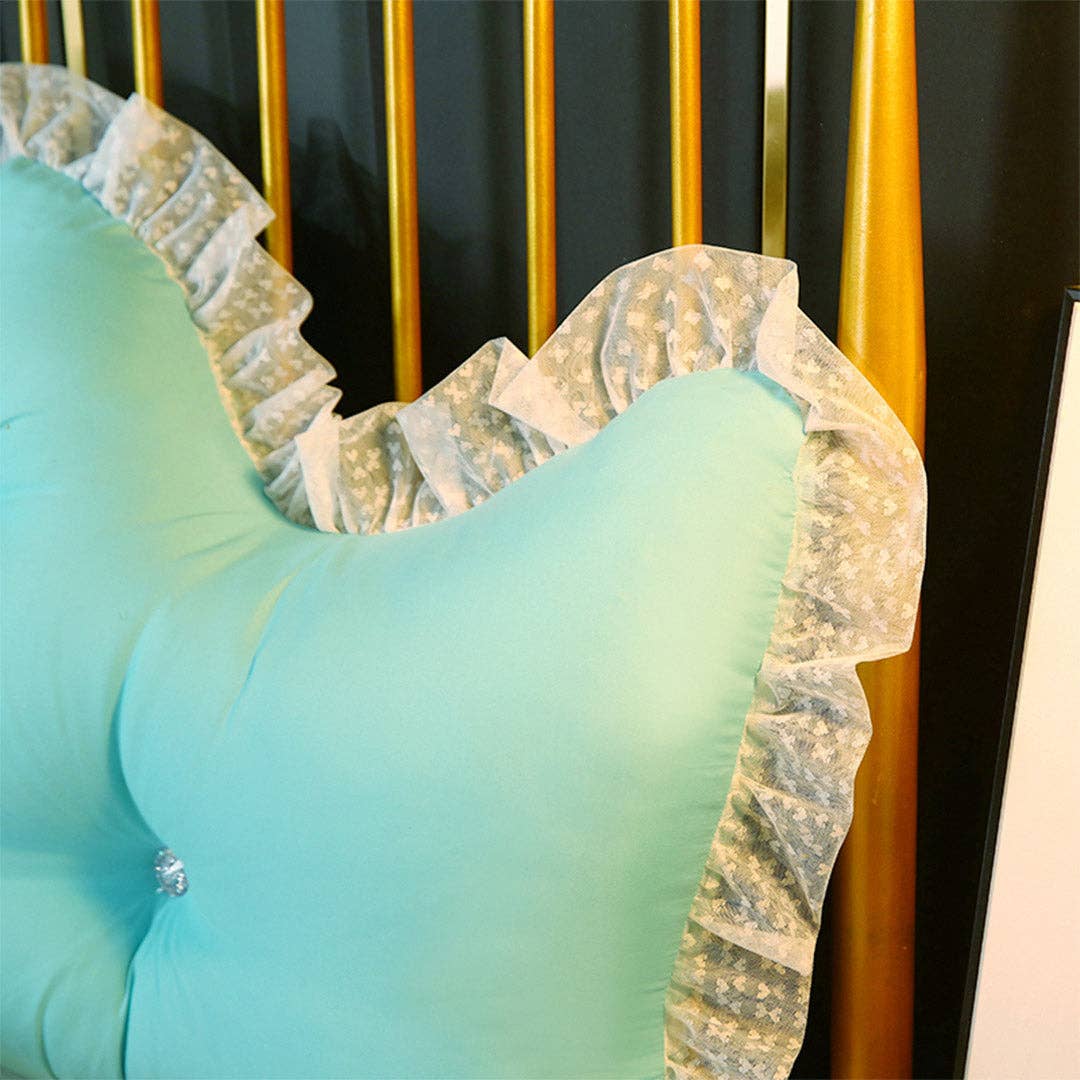 SOGA International Pty Ltd - Wholesale Bedding pillow - SOGA 4X 120cm Light Blue Princess Bed Pillow Headboard Backrest Bedside Tatami Sofa Cushion with Ruffle Lace Home Decor9