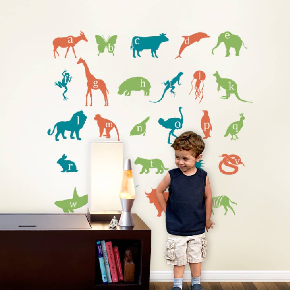 Simple Shapes - Wholesale Wall Decal/Stickers - Alphabet Animals Wall Decals0