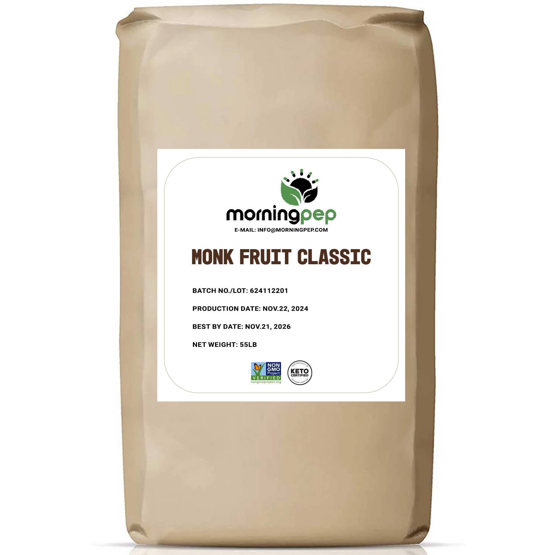 Durelife - Wholesale Sugar/Sweetener - Morning Pep Monk Fruit Sweetener, Classic White 2.5lb11