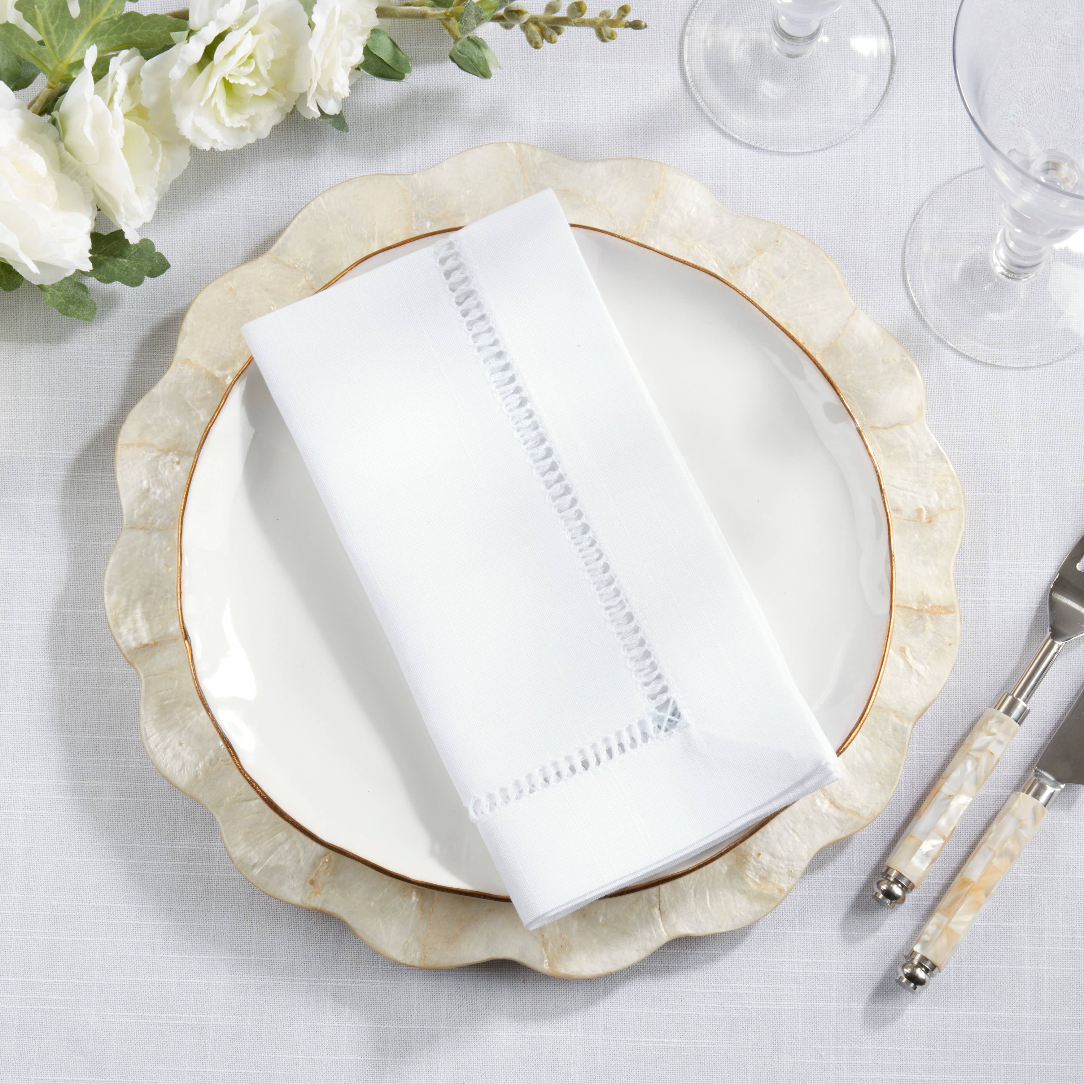 Saro Lifestyle - Wholesale Dinner & Cloth Napkin - Toscana Hemstitched Napkin14