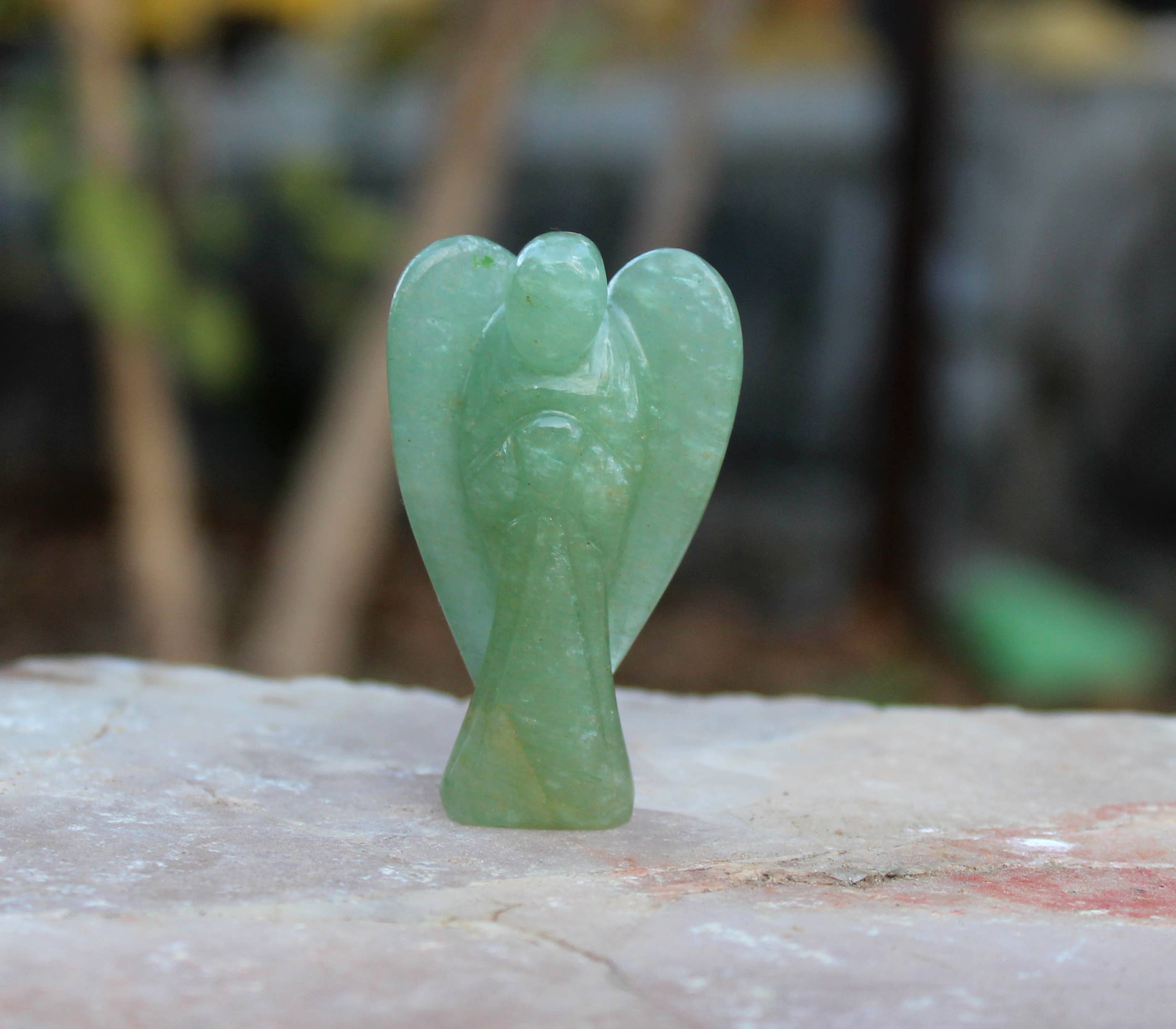 Aura Vibes - Wholesale Spiritual Stone/Crystal - Natural Green Aventurine Angel