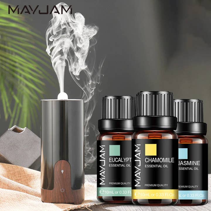MAYJAM 10ML Lavender Lemongrass Jasmine Vanilla Eucalyptus Rose Lemon Essential Oil For Humidifier Diffuser Candle Making for wholesale by Maiden-Art MindfulChic Fashion