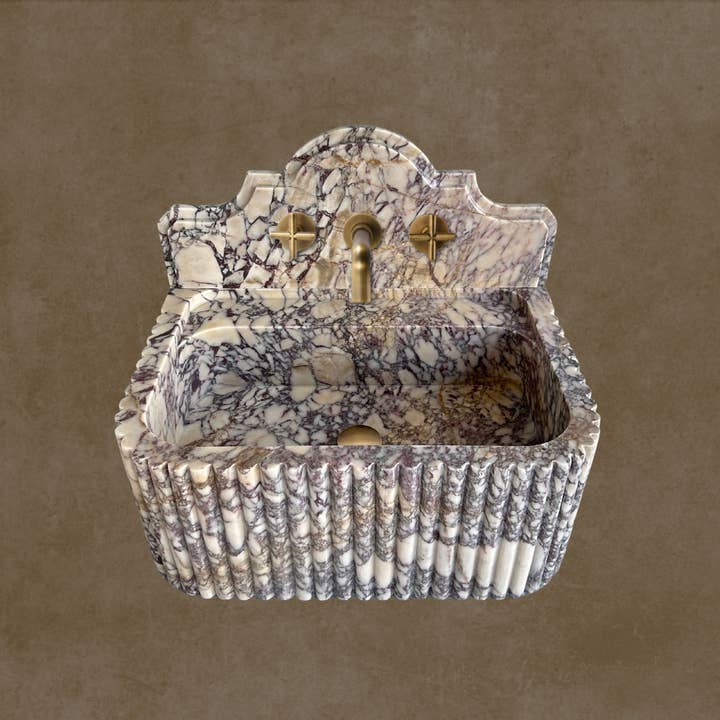 Lavabo de Pared Calacatta Viola, Lavabo de Mármol Estriado con Backsplash, Tocador Flotante de Mármol Antiguo para Baño y otras tendencias de Resultados para grifería al por mayor. Devoluciones gratuitas y condiciones de pago a 60 días en Faire en Faire.