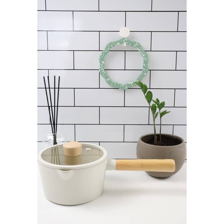 Three Springs Candle Co. – wholesale Trivet – Mochi Donut Terrazzo Trivet | Pot holder - Green